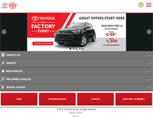 Tablet Screenshot of mccluretoyota.com